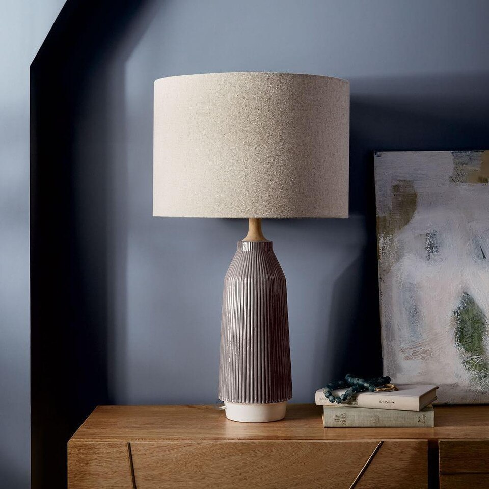 Roar + Rabbit™ Ripple Ceramic Table Lamp (71 cm) West Elm Australia